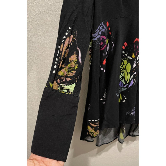 FREE PEOPLE Black Field Of Butterflies Tunic - Picture 5 of 7